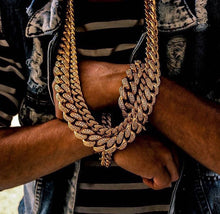 Iced Out Cuban Chain & Bracelet Set - The Gold Kingz