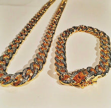 Iced Out Cuban Chain & Bracelet Set - The Gold Kingz