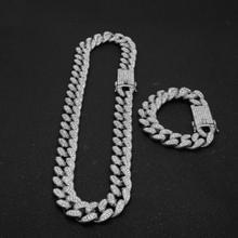 Iced Out Cuban Chain & Bracelet Set - The Gold Kingz