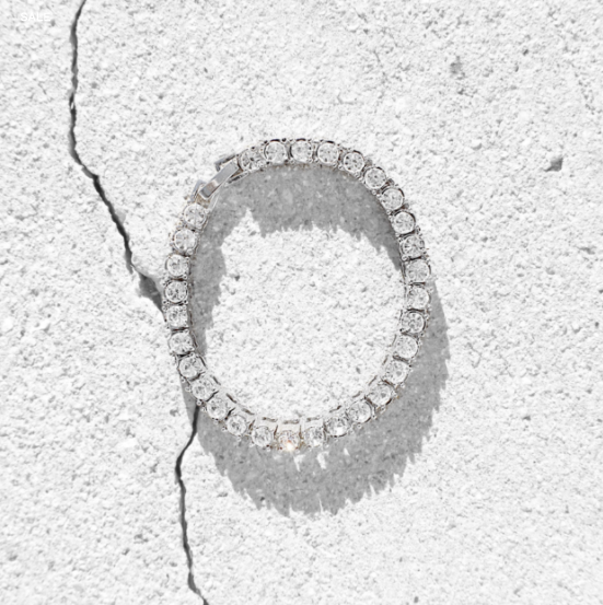 8mm Silver Tennis Bracelet - The Gold Kingz