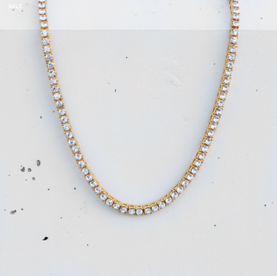 Gold Round Cut Tennis Chain - The Gold Kingz