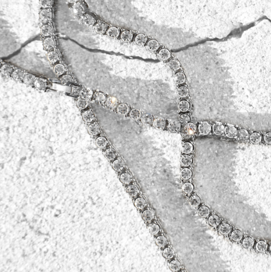 Black Gold Round Cut Tennis Chain - The Gold Kingz