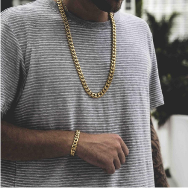 10mm Cuban Chain & Bracelet Bundle - The Gold Kingz