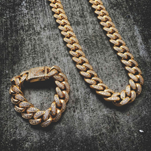Iced Out Cuban Chain & Bracelet Set - The Gold Kingz