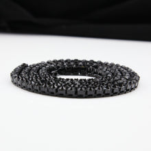 Black Gold Round Cut Tennis Chain - The Gold Kingz