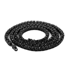 Black Gold Round Cut Tennis Chain - The Gold Kingz