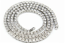 SIlver Round Cut Tennis Chain - The Gold Kingz