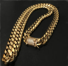 Iced Clasp Cuban Chain & Bracelet Set - The Gold Kingz