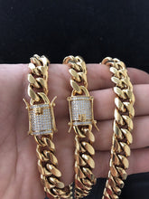 Iced Clasp Cuban Chain & Bracelet Set - The Gold Kingz